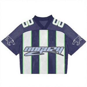 Мужская футболка-пуловер с цифровой печатью на заказ, больших размеров, летняя, повседневная, с V-образным вырезом, с коротким рукавом, для футбола, коллекция 2026 - Product Image 4