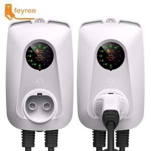 Cargador para Vehículos Eléctricos de 7KW, Tipo 2, 32A, Corriente Ajustable, Carga Rápida, Estación de Carga de Pared con Soporte para Cable - Product Image 1
