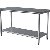 TARZAN – Table de travail en acier inoxydable, équipement de cuisine commerciale, Table de travail en acier inoxydable