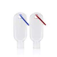 Bouteille pour distributeur d'alcool, mini conteneur de voyage à presser, lavage à la main transparent, bouteille avec support, de 120 ml, 30 50 60
