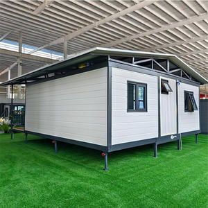 Casa contenedor expandible de 20 40 pies, Villa móvil prefabricada con cabinas expandibles, estructura de edificio móvil duradera - Product Image 1