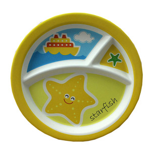 Produits écologiques 2024 <span class=keywords><strong>assiette</strong></span> grenouille en <span class=keywords><strong>bambou</strong></span> pour enfants avec 3 compartiments - Product Image 2