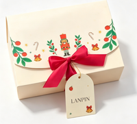 Boîte Cadeau de Noël de Luxe Écologique Faite à la Main avec Embossage et Logo Personnalisé pour Cadeaux d'Affaires de Fêtes Qualité Alimentaire