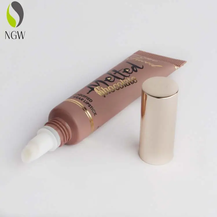 Customized Cosmetic frosted Plastic packaging tube wholesale lip balm squeeze matte tubes for lip gloss