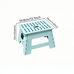 Tabouret pliant moderne, portable, antidérapant, réutilisable, minimaliste, léger, durable, rose/vert, chambre à coucher, hôtel, extérieur - Product Image 6