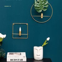 Jardinière nordique moderne à suspendre, en fil de métal doré, présentoir de jardin, pour l'intérieur et l'extérieur, décoration de maison