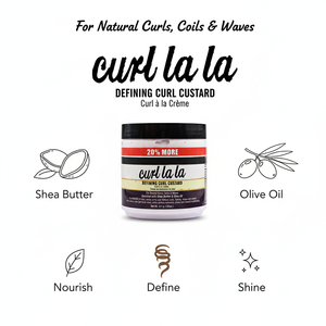 Crema para Cabello Rizado Defining Curl Custard, Rizos Naturales, Espirales, Ondas, Enriquecida con Manteca de Karité y Aceite de Oliva, Reparadora del Cabello - Product Image 4
