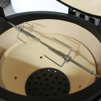 Accessoires pour barbecue Kamado, kit de rôtissoire adapté aux fours Kamado en céramique de grande taille