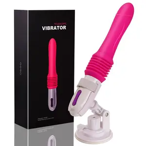 Mainan seks dewasa pistol cinta dapat ditarik otomatis mesin seks Vibrator Dildo untuk masturbasi Vagina wanita