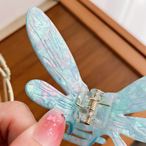 Acide acétique Moyen Papillon Pince À <span class=keywords><strong>Cheveux</strong></span> 9.5cm Acétate <span class=keywords><strong>Libellule</strong></span> Femme Pince À <span class=keywords><strong>Cheveux</strong></span> Haute Qualité Demi Attaché <span class=keywords><strong>Cheveux</strong></span> Grip Clip - Product Image 3