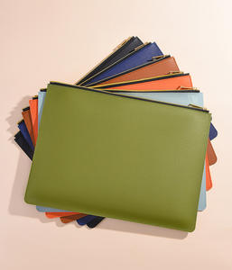 Porte-documents A4 en PU grande capacité, pochette zippée de haute qualité, personnalisable avec logo pour entreprises, idéal pour réunions, affaires, étudiants et promotion. - Product Image 1