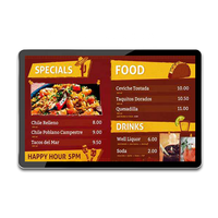 Panneau de Menu électronique panneau de Menu intérieur panneau de Menu mural suspendu affichage de Menu numérique tactile interactif auto-commande écran de Carte publicitaire