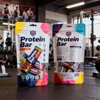 Sachets d'emballage personnalisés imprimés pour barres protéinées, bonbons, snacks, barres énergétiques au chocolat
