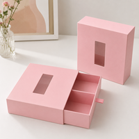 Boîte d'emballage coulissante personnalisée avec matériau en papier recyclable écologique, logo imprimé personnalisé, utilisation en vente au détail