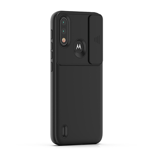 Coque de téléphone rigide en PC avec revêtement en cuir mat glacé pour MOTO E7 G06 G36, protection de l'appareil photo avec fenêtre coulissante - Product Image 2