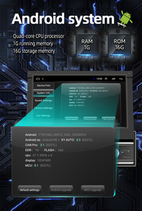 วิทยุติดรถยนต์ BQCC 7 นิ้ว ระบบ <span class=keywords><strong>Android</strong></span> 13 หน้าจอสัมผัสแบบพับเก็บได้ รองรับ Carplay ระบบนำทาง GPS Wifi FM USB AUX-in เครื่องเล่นมีเดียสเตอริโอในรถยนต์ รุ่น 9703-J - Product Image 5