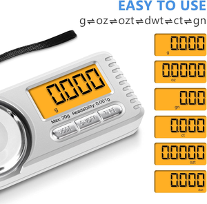Báscula Digital de alta precisión, joyería, balanza de oro, gramo de peso, báscula electrónica de bolsillo LCD - Product Image 3