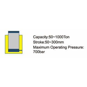 O cilindro hidráulico ativo do costume 200Ton 250mm do cilindro hidráulico da tonelagem do único CLS20010A-Series utiliza ferramentas WREN - Product Image 2