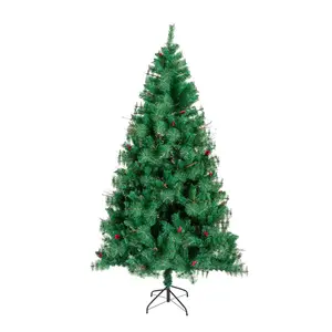 6Ft Pop Up Christmas Tree with Lights Collapsible for Easy Storage Warm White LED Artificial Pencil Tree