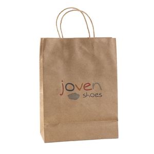 Bolsas de Papel Kraft Marrón Reciclables para Llevar Comida con Diseño Personalizado de su Logotipo y Asa - Product Image 6