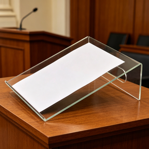Espositore da Tavolo per Cartellini Prezzi con Bordo Frontale per Etichette Prodotti, Menu, Vetrine, Espositore in Acrilico per Discorsi, Supporto per Libri - Product Image 6