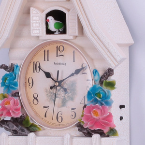 Cuckoo <b>Clock</b> Wall <b>Clock</b> <b>Mechanical</b> German Style Tower Design For Living Room Bedroom Decor - Product Image 4