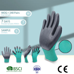 قفازات العمل العامة من مستودع بو البحري الآمن ، قفازات واقية من النايلون اللاتكس متوافقة مع CE ومضادة للانزلاق ، قفازات صناعية - Product Image 4