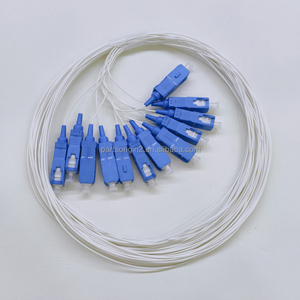 12 Colors Color-coded Yellow White Jacket Single Mode 9/125μm SC UPC Fiber Pigtails for FTTH CATV Data Center <b>Telecommunication</b> - Product Image 3