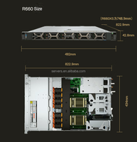 Serveur d'occasion haute performance Dells Poweredge R660 8sff 10sff amd 2tyr854 Ddr5 1u Serveur Rack