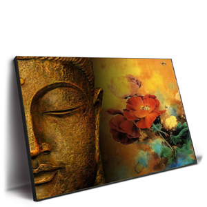 Handmade Blue <strong>Buddha</strong> Figure Wall Art Abstract Hindu Religious <strong>Paintings</strong> on <strong>Canvas</strong> Portrait Artwork for Home Decor - Product Image 4