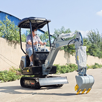 Nouvelle technologie, mini-excavatrice de 1,2 tonne, 2 tonnes, 1,8 tonne, excavatrice sur chenilles avec cabine, CE EPA EURO 5, hydraulique