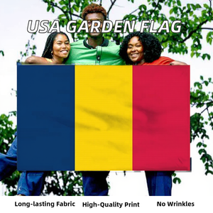 Ingrosso 90x150cm 3x5 piedi blu giallo rosso Romania nazionale gagliardetto 100% poliestere impermeabile bandiere durevoli - Product Image 2