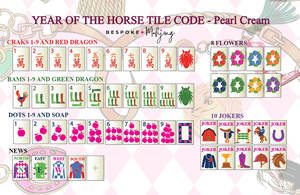 2026 Year Horse Ensemble de Mahjong Américain de Luxe en Acrylique, 160 Pièces, Motif Perle Crème, Design Artistique Personnalisé, Écologique, pour Jeux de Casino - Product Image 4
