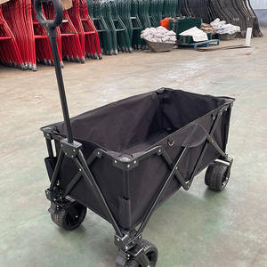 Venta al por mayor de 4 ruedas plegable Camping y Beach Wagon Metal Roll Container al aire libre portátil de almacenamiento OEM personalizable - Product Image 2