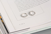 Boucles d'oreilles en or tendance, boucles d'oreilles créoles en argent sterling S925, rangée de diamants ronds, boucles d'oreilles créoles circulaires, bijoux pour femme