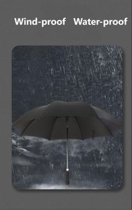 Custom Golf <b>Umbrella</b> Straight Pattern Design Semi Automatic 27 Inch 30 Inch Windproof <b>Large</b> Canopy for Promotions - Product Image 4