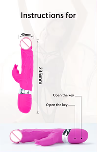 Silikon-Hasen-<span class=keywords><strong>Vibrator</strong></span> mit 7 Frequenzen, G-Punkt Vaginal-<span class=keywords><strong>Vibrator</strong></span>, Leistungsstarker Realistischer Dildo-<span class=keywords><strong>Vibrator</strong></span>, Sexspielzeug für Frauen zur Luststeigerung und zum Höhepunkt - Product Image 6