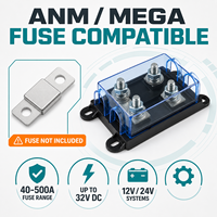 Portafusibles MEGA/AMG de 2 Vías con 2 Fusibles de 100A para Reparación de Automóviles