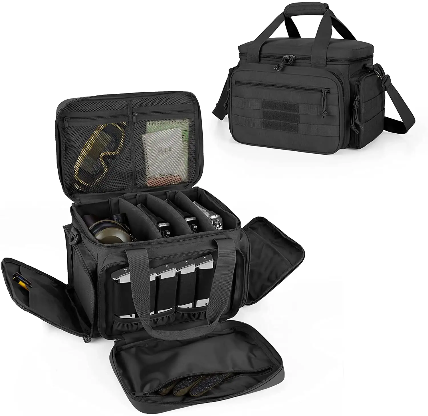 Military Tactical Gun Bag Pistole Schießstand Cover Bag mit 6X Magazins ch litzen und zusätzlichen Taschen für 4 Hand feuerwaffen