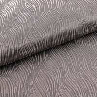Tela Brocada Brillante con Purpurina Metálica Acrílica en Forma de Grano, Termosellable, de 0,4 mm, con Película Electrochapada, Elástica, de Nailon/Algodón