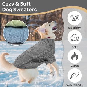 Suéter de Punto para Perro con Cuello Alto, Invernal, Moderno, Talla Grande para Bulldog <span class=keywords><strong>Doberman</strong></span>, <span class=keywords><strong>Ropa</strong></span> para Mascotas con Estampado Animal Cálido - Product Image 4