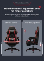 Chaise de bureau ergonomique moderne en cuir pivotante pour le gaming, avec hauteur réglable et design luxueux