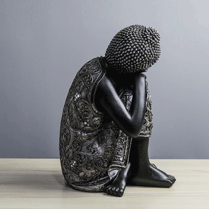 พระพุทธรูปโพลีเรซิ่นนั่งสมาธิ นอนหลับ สไตล์หรูหรา ศิลปะทางศาสนาพุทธ ของตกแต่งภายในบ้าน ขายดี - Product Image 3