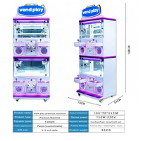 Machine à griffes à prix compétitif, design mignon, pour 4 joueurs, mini-grue d'arcade pour attraper les jouets et gagner des prix