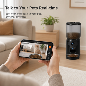 Comedero Automático Inteligente Profesional para Mascotas con Cámara HD de Doble Lente 180 °   Intercomunicador de Voz con WiFi y Vista Panorámica - Product Image 3