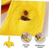 Cachette de nourriture Puzzle pour animaux de compagnie jouet de morsure peluche canard jaune poupée interactive grinçant Durable nettoyage des dents jouet à mâcher pour chiens