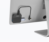 Hub USB-C magnétique 4 ports USB 3.0, station d'accueil, câble USB-C vers USB-C de 15 cm, adaptateur multiport pour ordinateur portable