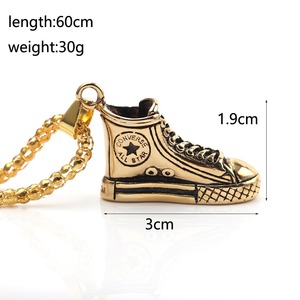 Collier Nouveau <span class=keywords><strong>En</strong></span> Trois Dimensions Haut-Top Toile Chaussures Collier Or Casual Chaussures Inspiration Chaussures Charme Pendentif Athlète Juif - Product Image 4