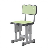 Chaise d'étude réglable en hauteur pour étudiants, idéale pour la formation en classe, mobilier scolaire primaire, structure métallique durable, vente en gros fabricant