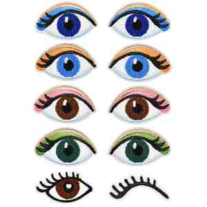 Yuanda – Écussons brodés personnalisés en toile écologique avec logo et yeux de poupée pour vêtements, chaussures et chapeaux - Product Image 1